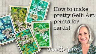 How to Make Pretty Gelli Art Prints for Cards