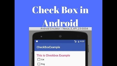 Android App Development part-8: CheckBox in Android Example