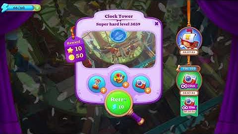 Manor Matters Level 3039 Clock Tower Fluffy Feathers HD Super Hard | Failed in Heart, Whip, Sun