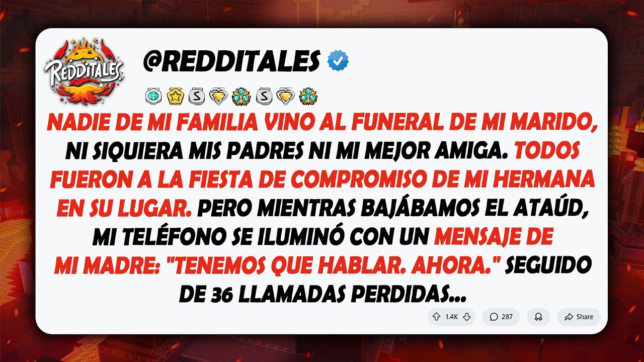 Nadie de mi familia vino al funeral de mi marido, ni siquiera mis padres ni mi mejor amiga. Ellos...