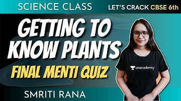 Getting to Know Plants | Final Menti Quiz | Science | 6th CBSE | Smriti Rana