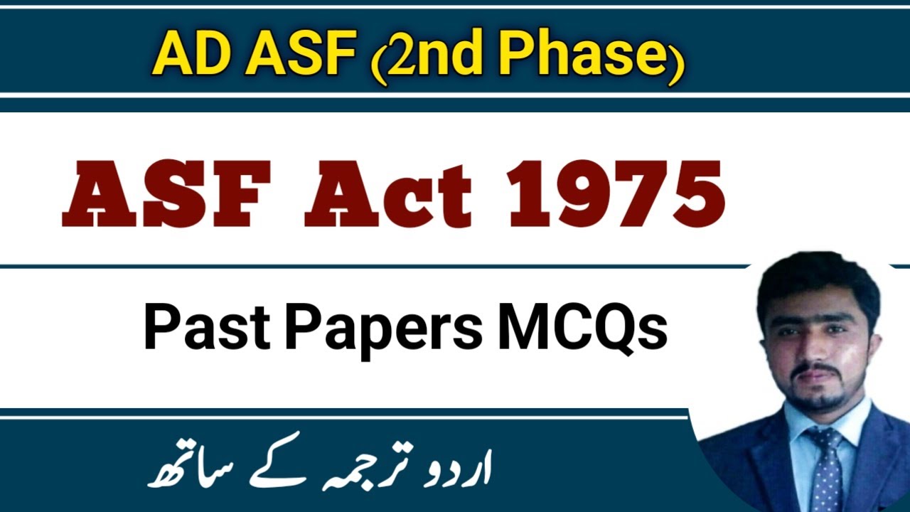 Ad ASF test || Security measures to maintain law & order || ASF Act 1975