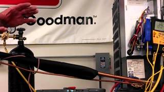 Pressure testing an HVAC system with Nitrogen