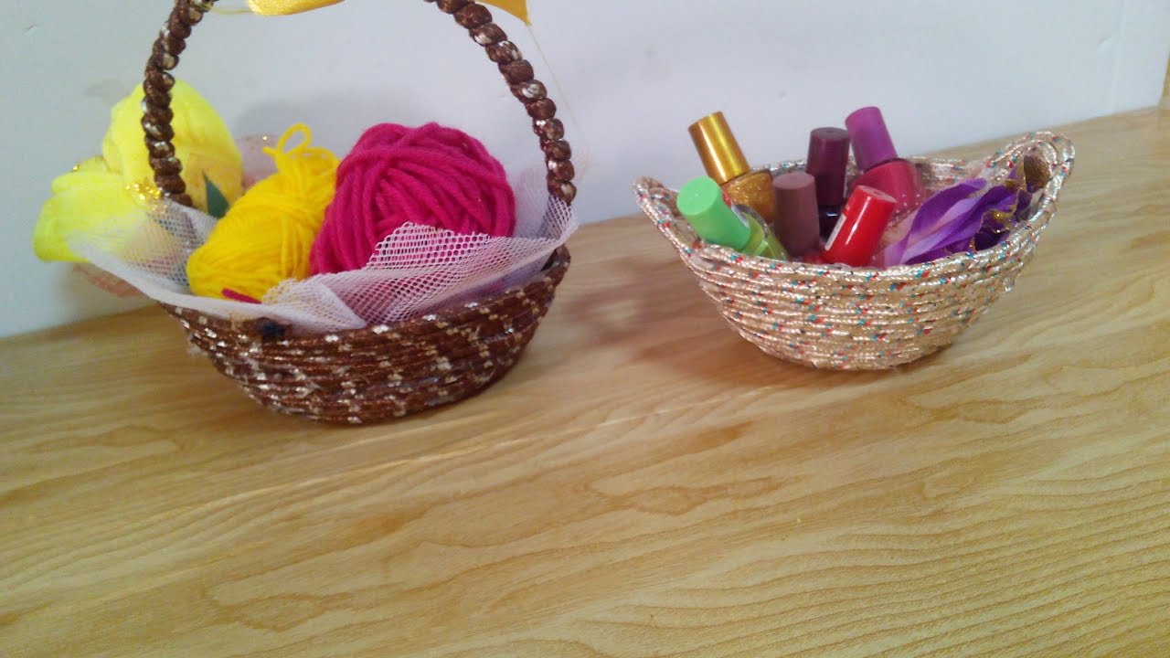 DIY Crafts Home Decor How to Make an Easy Basket + Tutorial . YouTube