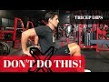 3 exercises to stop doing 2 tricep dips