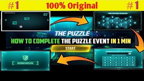 How to Complete The Free Fire Puzzle Evant || unlock moco puzzle password program