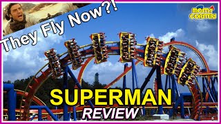 Superman: Ultimate Flight REVIEW - Six Flags Over Georgia - B&M Flying Coaster - RREC ep. 60