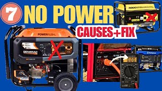 GENERATOR NO POWER: 7 CAUSES & SOLUTIONS (STEP-BY-STEP)