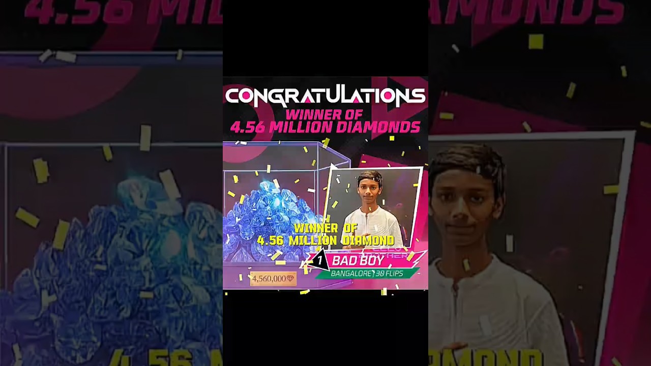 4.56 million diamond winner 🏆😂
