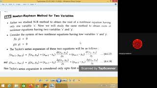 Newton Rapson method for two variable- Derivation