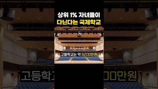 상위 1% 자녀들이 다닌다는 국제학교 학비