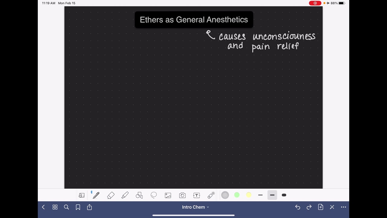 23: Ethers as general anesthetics