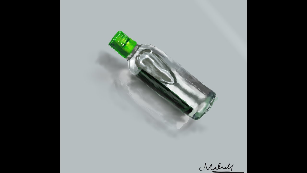 Digital Painting Glass Bottle using Krita YouTube