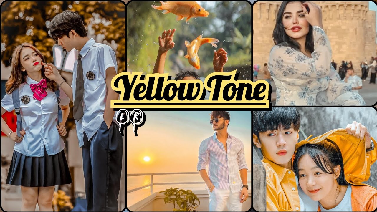 Yellow Tone - yellow tone preset / Dark yellow tone  preset / yellow filter  / Moody preset / mellow