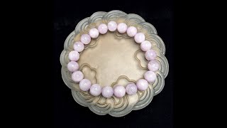 Gelang Batu Purple Kunzite Spodumene Langka Cakra Stone 3a 95mm C970
