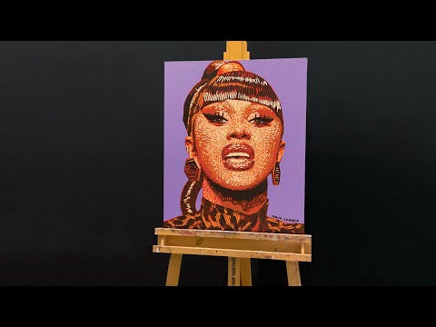 Painting Cardi B in Pop Art