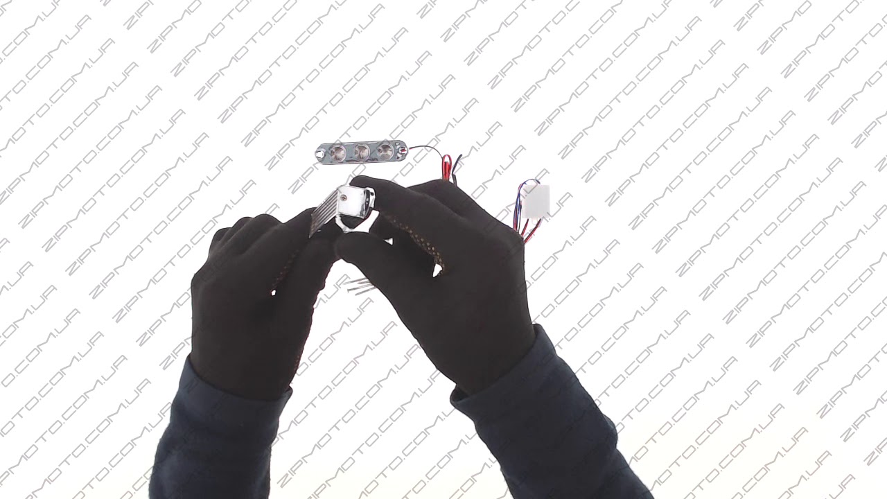 Стробоскоп диодный (2шт, овальный)   6 диодов   (красный, mod:JC-507)   JCAA