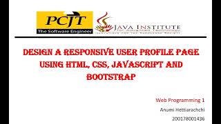 10.Design a responsive user profile page
