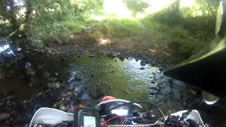 Fording the Bathpool Brook at Bathpool in Cornwall