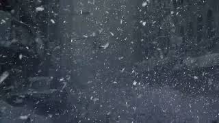 Winter's Silent Embrace | Snow Falling on the River, Transporting You to Peaceful Childhood Days