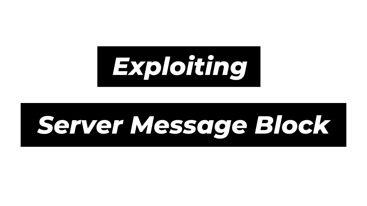 Basic Server Message Block (SMB) Exploitation [in HINDI] (2021) #1