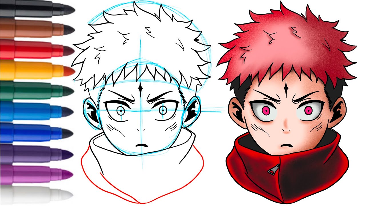 comment-apprendre-dessiner-yuji-itadori-jujutsu-kaisen-tape-par