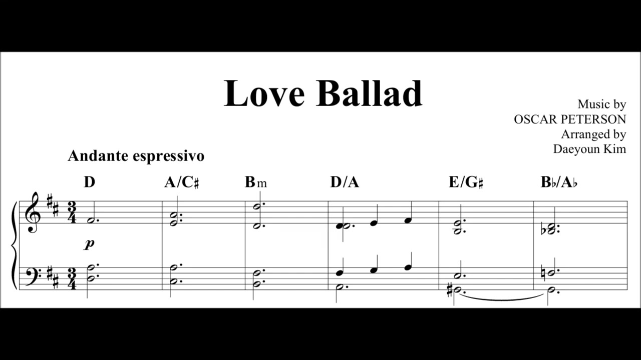 [Jazz Ballad] Love Ballad (sheet music)