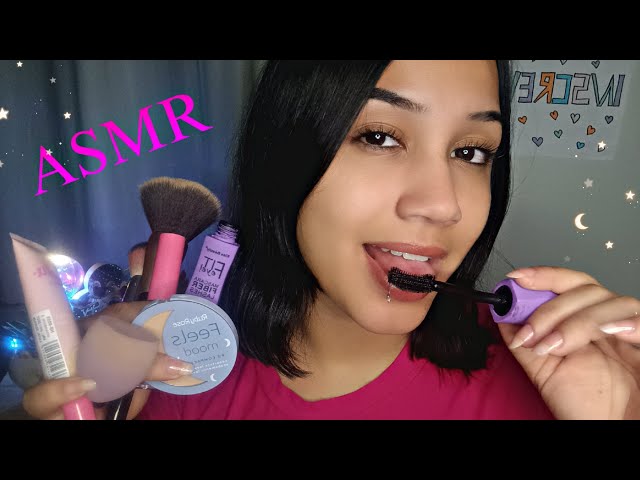 ASMR-  Te maquiando SPIT PAINTING 💦