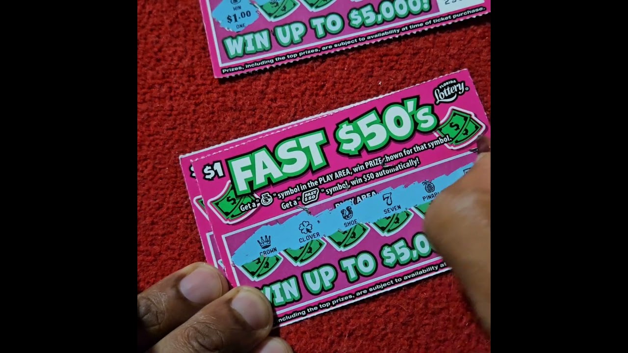 早い者勝ち　アメリカ エラー Fast $50s Florida Lottery Scratch Tickets x 3 #shorts #lottery