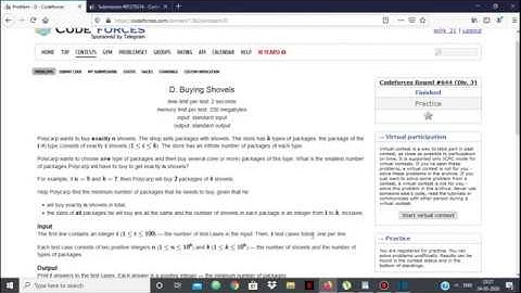 Codeforces Round #644 Div3 D Buying Shovels Video Tutorial