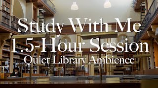 1-5-Hour Study With Me, Quiet Library Ambience [Rain Sounds 🌧️] - Study With Antonio, by Study With Antonio 600 views 2 years ago 1 hour, 32 minutes