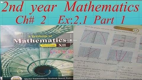 Domain and Range of Functions from Graphs/2nd year maths ex:2.1/kpk mathematics book ch 2.
