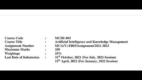 IGNOU MCA MCSE 003 Solved Assignment 2021-22|Solved Paper Ignou MCA Solution December 2021-June 2022