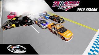 Somebody spun me out and he lost control. (Roblox NASCAR Hilton 2010 at Talladega.)