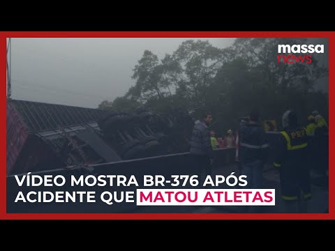 Vídeo mostra BR-376 após acidente que matou atletas de remo