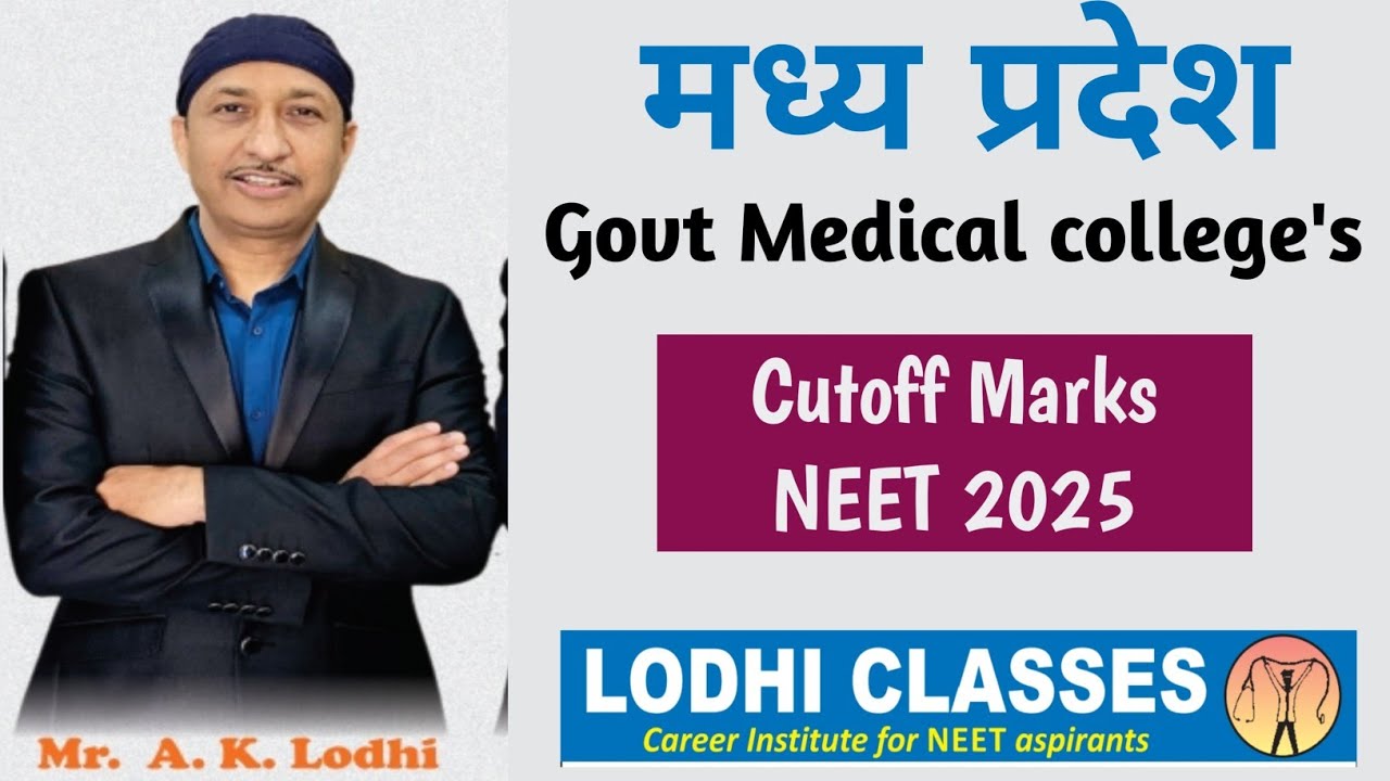 Cutoff Marks NEET 2025 for Govt Medical College's of MP 