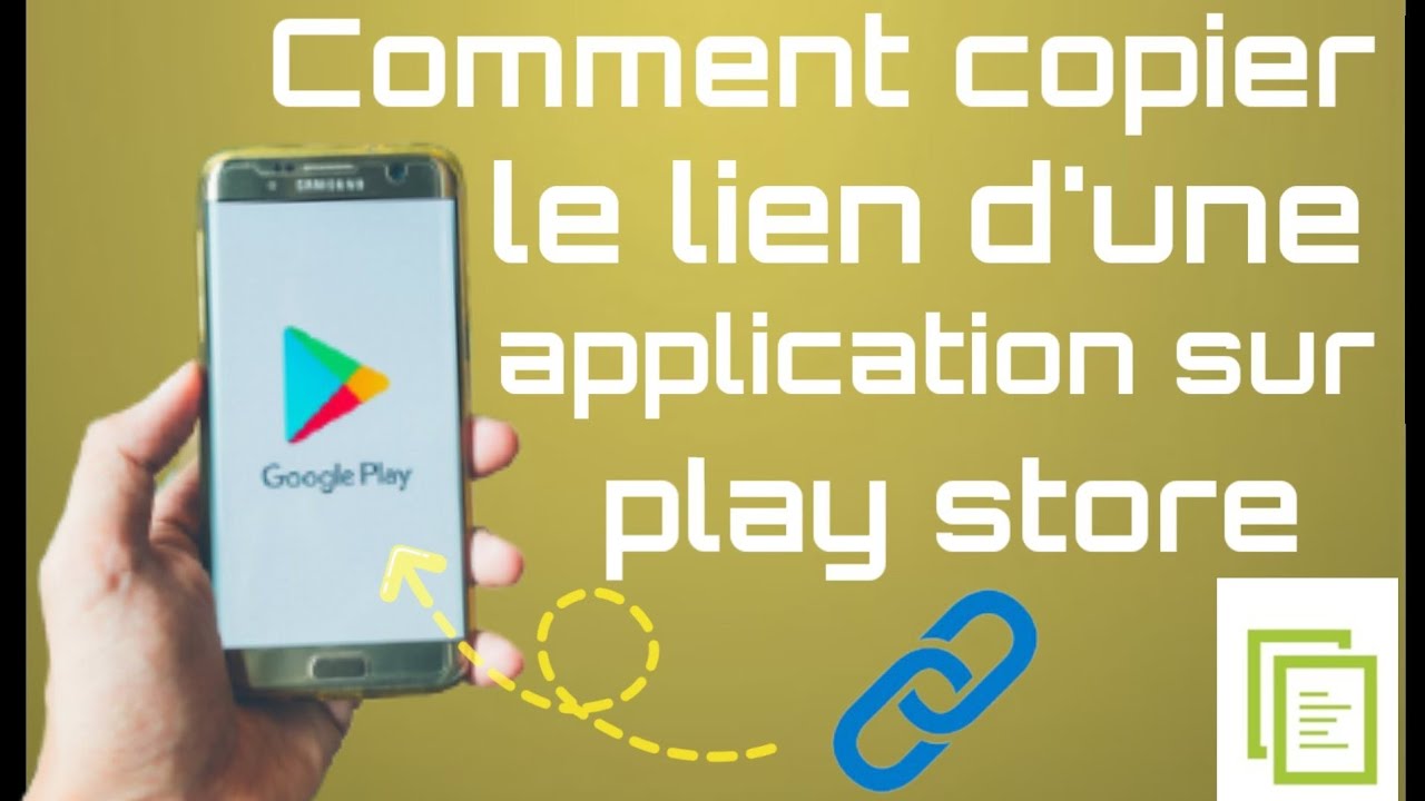 copier le lien d'une application sur play store