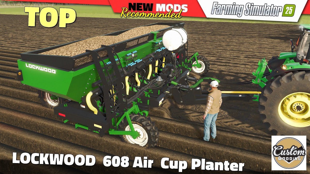 FS25 | Lockwood 608 Air Cup Planter (by Custom Modding) - Farming Simulator 25 Mods Review QHD