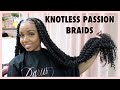 HOW TO DO KNOTLESS PASSION BRAIDS ON YOURSELF!!