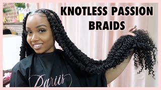 HOW TO DO KNOTLESS PASSION BRAIDS ON YOURSELF!!