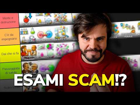 La TIER LIST degli ESAMI più DIFFICILI