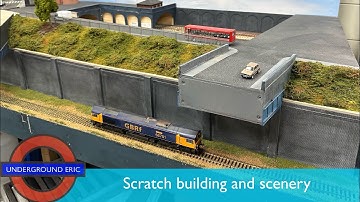 London Underground model railway build 11 - scratch building walls & scenery work