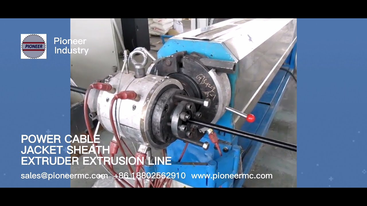 Power Cable Jacket Sheath Extruder Extrusion Line Pioneer Industry YouTube