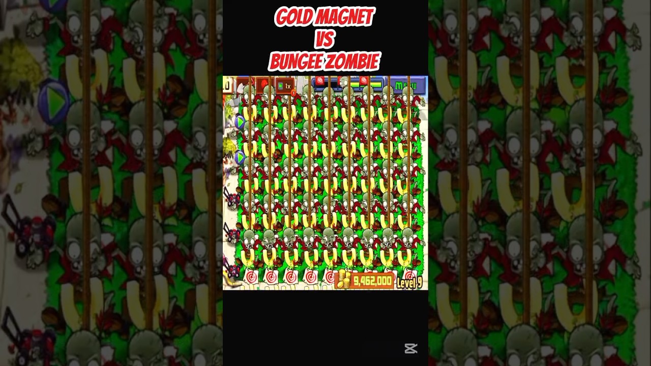 *GOLD MAGNET VS BUNGEE ZOMBIE*