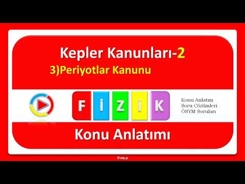 Kepler Kanunları-2 (c-Periyotlar Kanunu) +PDF