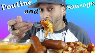 Poutine Mukbang with Sausage and Cheese