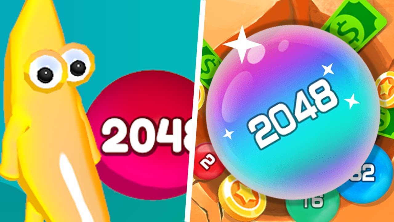Jelly Man 2048 x Lucky 2048 Ball  -  123456789 Gameplay (Max Level)
