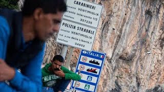 Lampedusa : Près de Menton, des dizaines de migrants veulent entrer en France pour 