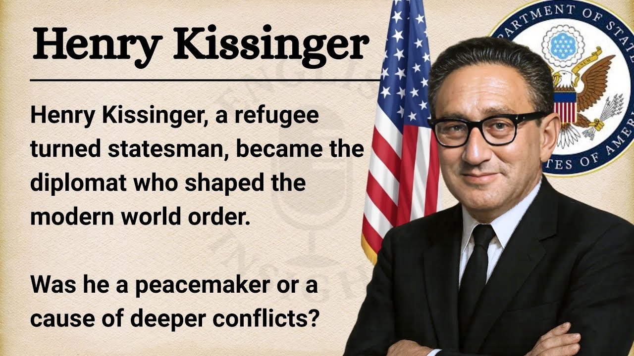 🇺🇸🗽 Henry Kissinger: Shaping the 20th Century |Learn English Through Story Level 2 | Graded Reader
