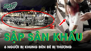 Bình Dương: Mưa Lớn, Gió Mạnh, Sân Khấu Nhạc Nước Đổ Sập, Khung Đèn Đè 6 Người Bị Thương | SKĐS